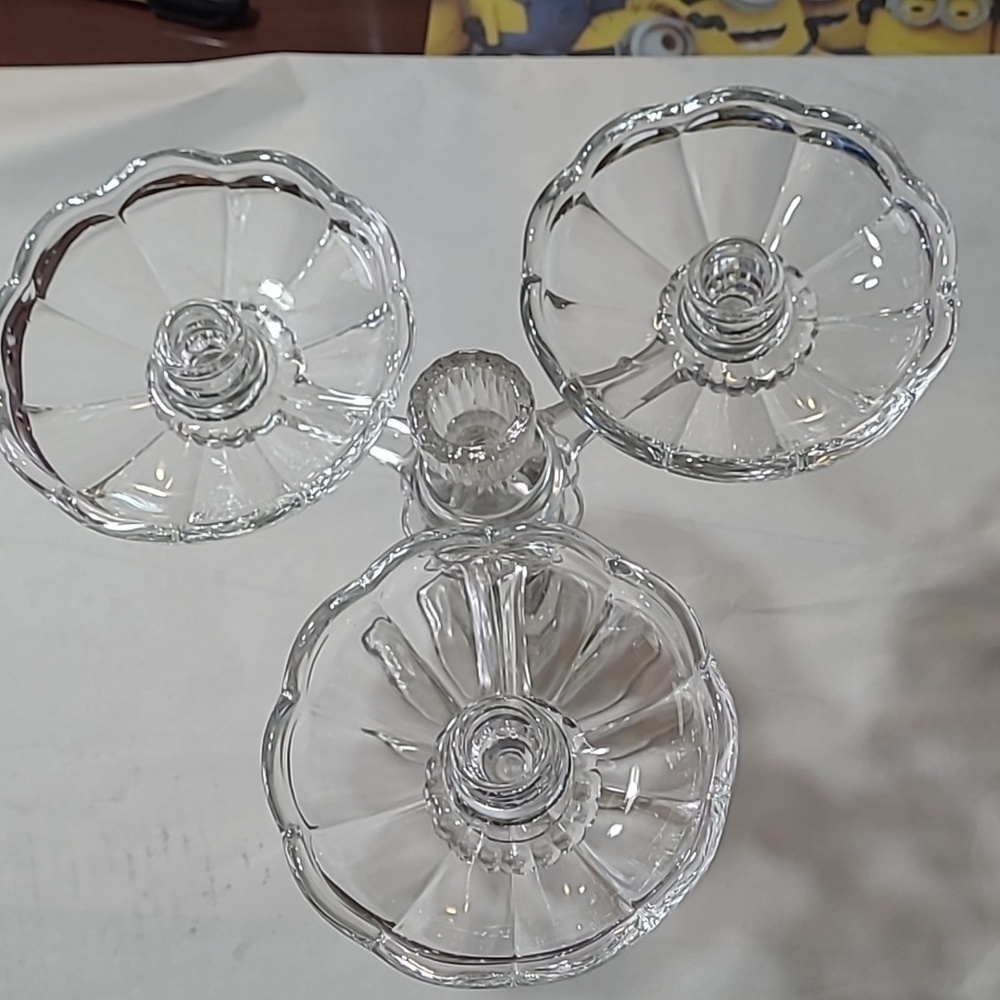 Beautiful Vintage Crystal Candlelabrah Unique